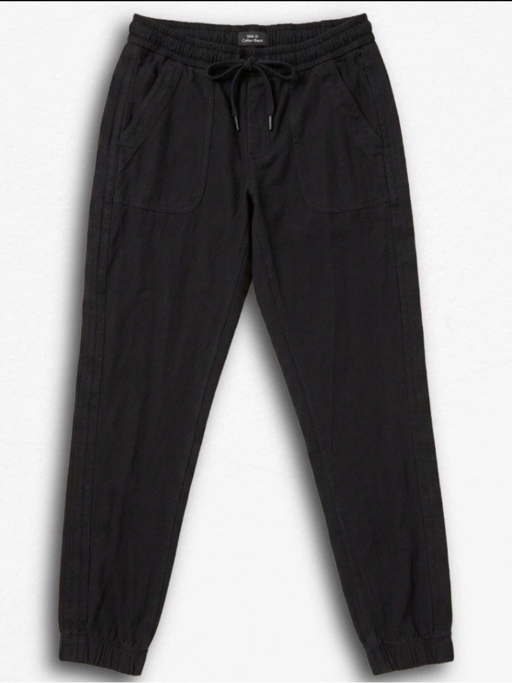 Athleta Cotton Stretch Farallon Jogger Womens XS Black Cargo Pants Hiking Lounge